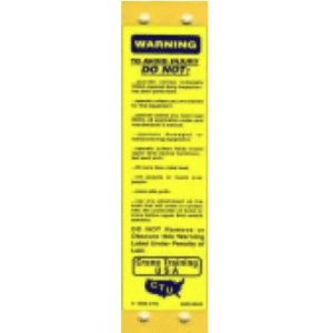 Required Warning for Pushbutton Pendant Stations, Radio Controls and Cabs Decal with Placard
